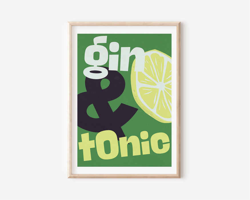 Bar Cart Wall Art, Gin and Tonic, Cocktail Print, Printable Wall Art, Art Print, Digital Download, Digital Art, Cocktail Art