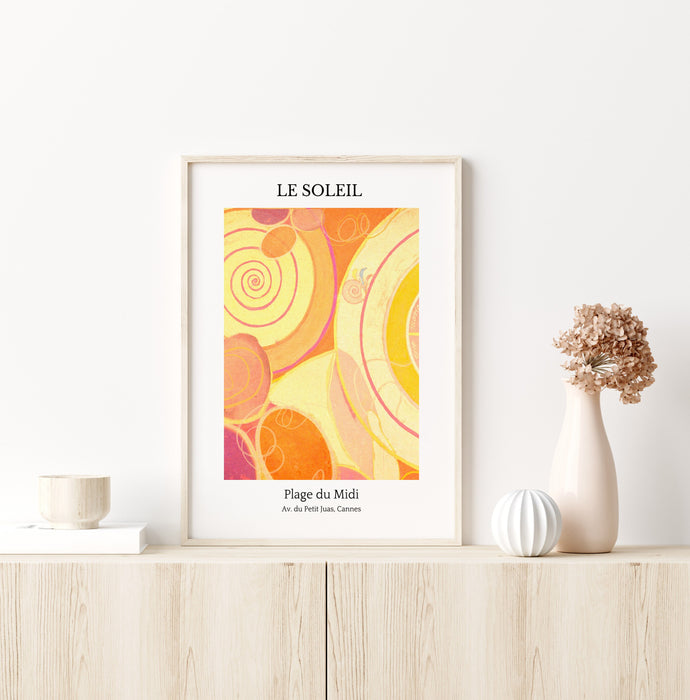 Flower Market, French Art, DIGITAL DOWNLOAD, Le Soleil, Sun Art, Sunflower Floral, Hilma Af Klint Print, Flower Market Print,Florist Gift