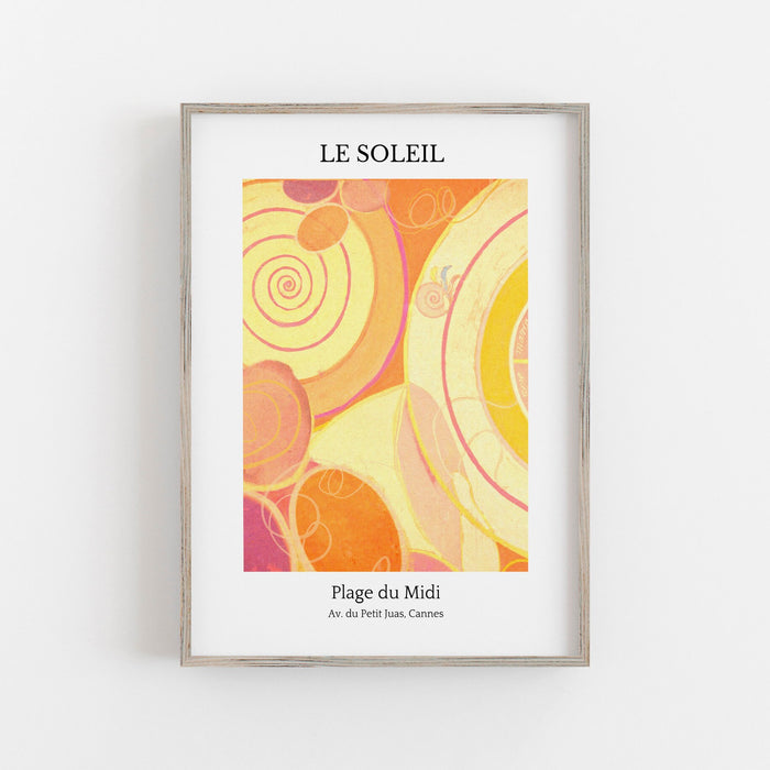 Flower Market, French Art, DIGITAL DOWNLOAD, Le Soleil, Sun Art, Sunflower Floral, Hilma Af Klint Print, Flower Market Print,Florist Gift