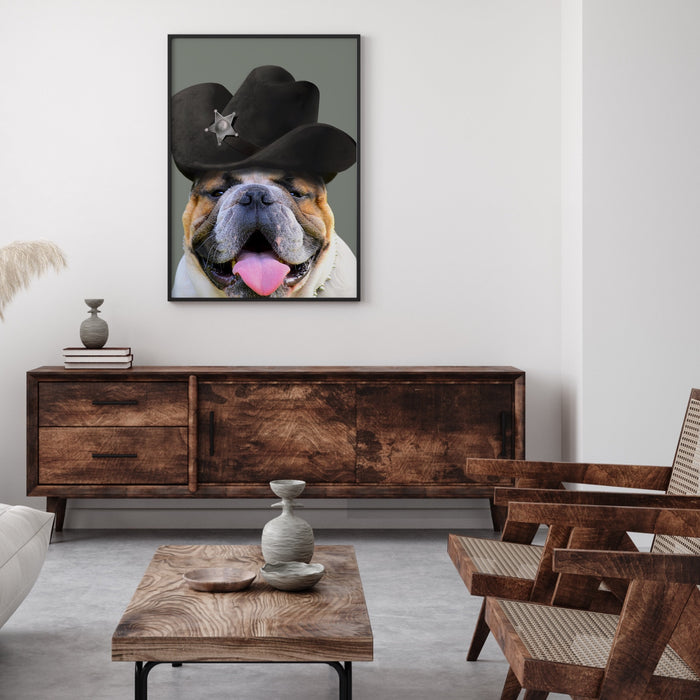 Gallery Wall Art Set Of 3 Prints, Dog Art, Pet Portrait, Quirky Animal Print, Bulldog Poster, Funny Dog Print, Gift for son