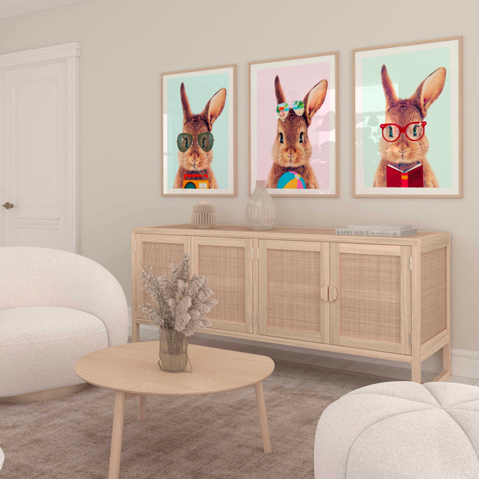 Childrens wall art, Printable Wall Art, PRINTABLE, Kids room Decor, Kids Wall Art, Bunny Print, Rabbit Lover Gift, Set of 6 prints, Download