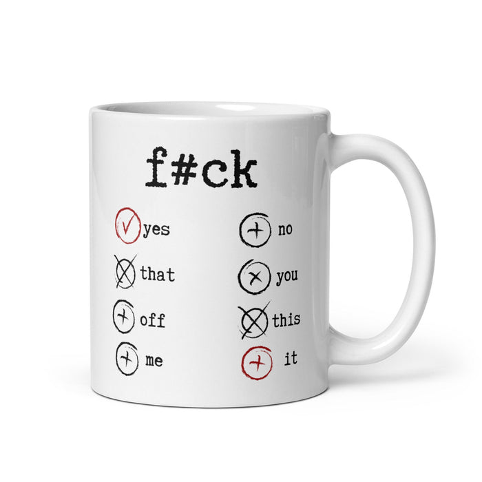 Funny F#ck Yes F#ck It Ceramic Coffee Mug Gift  Naughty Birthday Novelty Mug Valentines Gift For Friend Mug Positivity Mug
