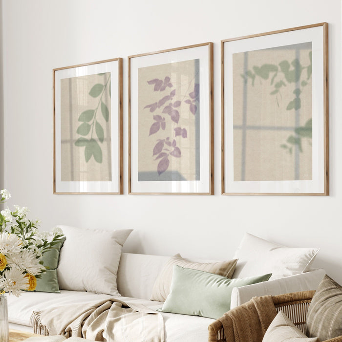 Gallery Wall Art Set Of 3 Prints,Watercolor Wildflower Print - Floral Instant Art - Botanical Print - INSTANT DOWNLOAD