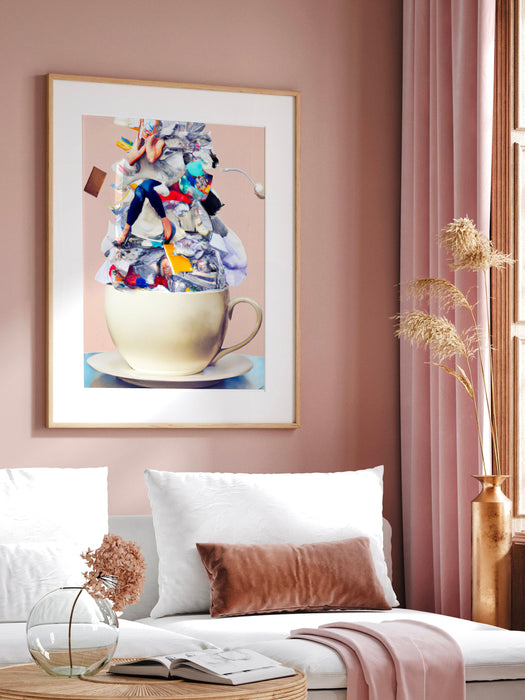 Coffee Print, Drink Poster, Modern Kitchen Decor, Retro Poster, Pop Art, Kitchen Art, Exhibition Poster, Illustration, Coffee Lover, Laundry