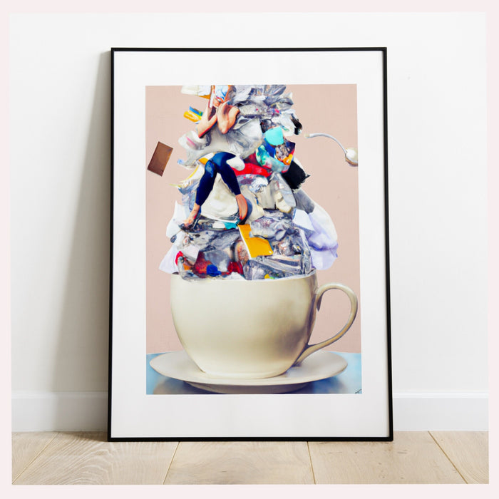 Coffee Print, Drink Poster, Modern Kitchen Decor, Retro Poster, Pop Art, Kitchen Art, Exhibition Poster, Illustration, Coffee Lover, Laundry