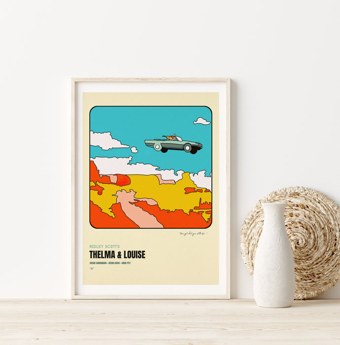 Thelma And Louise Poster / Digital Download / Retro Move Poster/ Wall Art / Bestie gift / Prints for Framing / Dork Room Decor