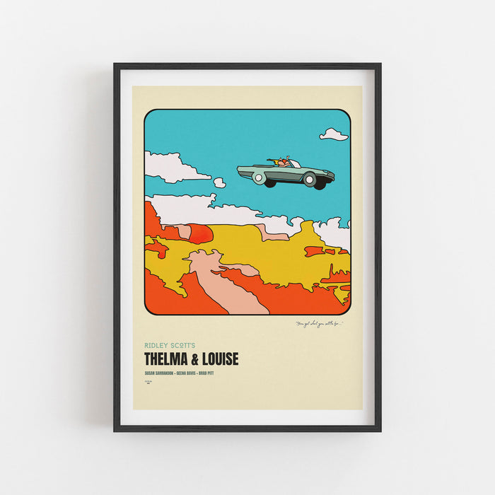 Thelma And Louise Poster / Digital Download / Retro Move Poster/ Wall Art / Bestie gift / Prints for Framing / Dork Room Decor