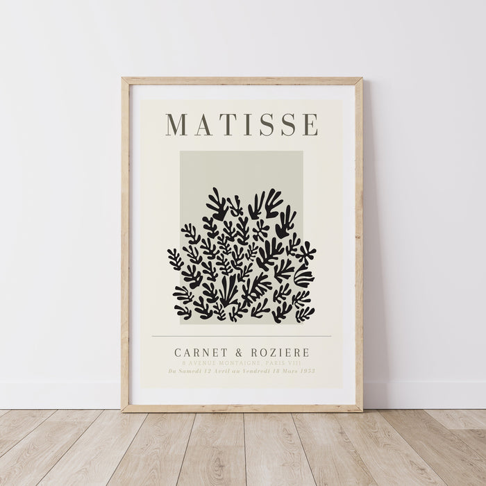 Modern Simple Neutral Wall Art, Matisse Poster, Black White Gray Wall Decor, Minimal Print, Minimalist Art Print, Minimalist