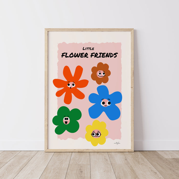 Flowers Wall Print, Digital Download Print, Retro Wall Decor, Large Printable Art, Downloadable Prints, Wall Art, Kids Room Decor, Nursery