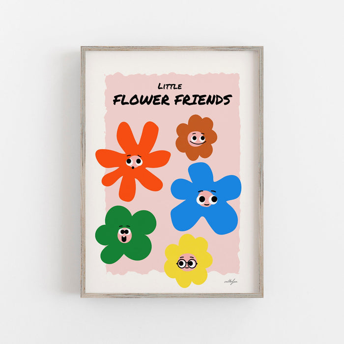 Flowers Wall Print Poster, Nursery Decor, Girls Bedroom Decor, Kids Room Print, Playroom Print, Baby Gift, Wall Art