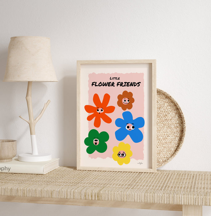 Flowers Wall Print, Digital Download Print, Retro Wall Decor, Large Printable Art, Downloadable Prints, Wall Art, Kids Room Decor, Nursery