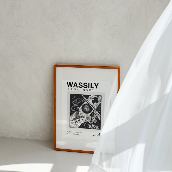 Black Abstract Art Print, Bauhaus Black and White Abstract Poster, Wassily Kandinsky Exhibition Art Poster, Modern Art Wall Decor