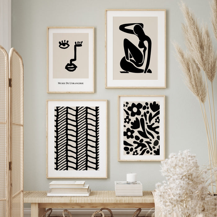 Printable Art,Set of 5, Minimalist, Wall Art, Trendy Home Decor, Black and white, Woman Body Art, 1970s ,  Black And White Art, abstract art
