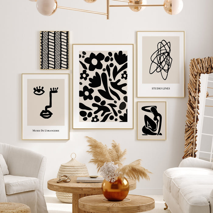 Printable Art,Set of 5, Minimalist, Wall Art, Trendy Home Decor, Black and white, Woman Body Art, 1970s ,  Black And White Art, abstract art