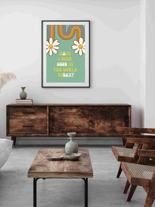 Retro Trendy Aesthetic Wall Art, Wall Print, Digital Download Print, Wall Decor, Cute Printable Art, Orange Art, Trendy Wall Art,Daisy, Dorm