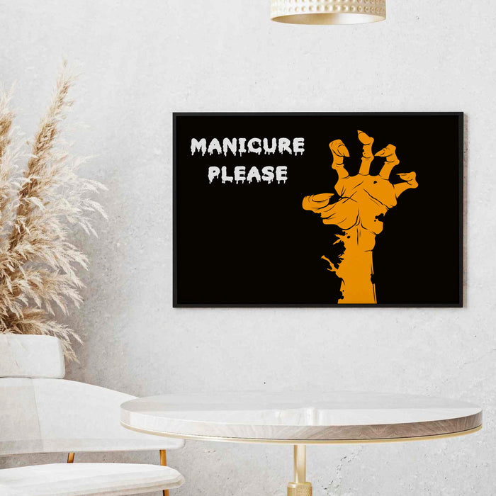 Scary Manicure, Halloween Printable Gallery, Manicure Kit, Autumn Art, Scary Hand Poster, Home Decor, Halloween Poster, Spooky