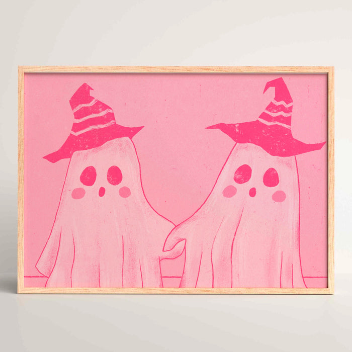 Y2K Art, Halloween Printable , Fine Art Print | Autumn Omens | Spooky Ghost | Fall Artwork | Halloween |  Dorm room decor, Pale Pink Poster,