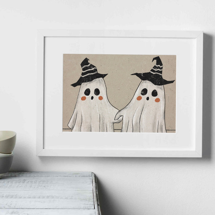 Cute Ghosts Halloween Printable perfect for children or Dorm room decor, Instant download, printable digital art