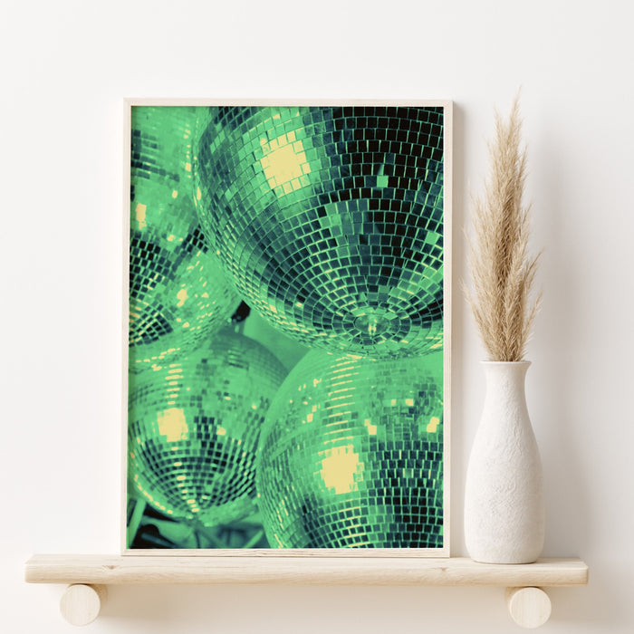 Fashion Girl Print | Disco Print | Emerald Green Wall Art | Girls Drinking Print | Fashion Wall Art | Stylish Wall Art | Funky Prints