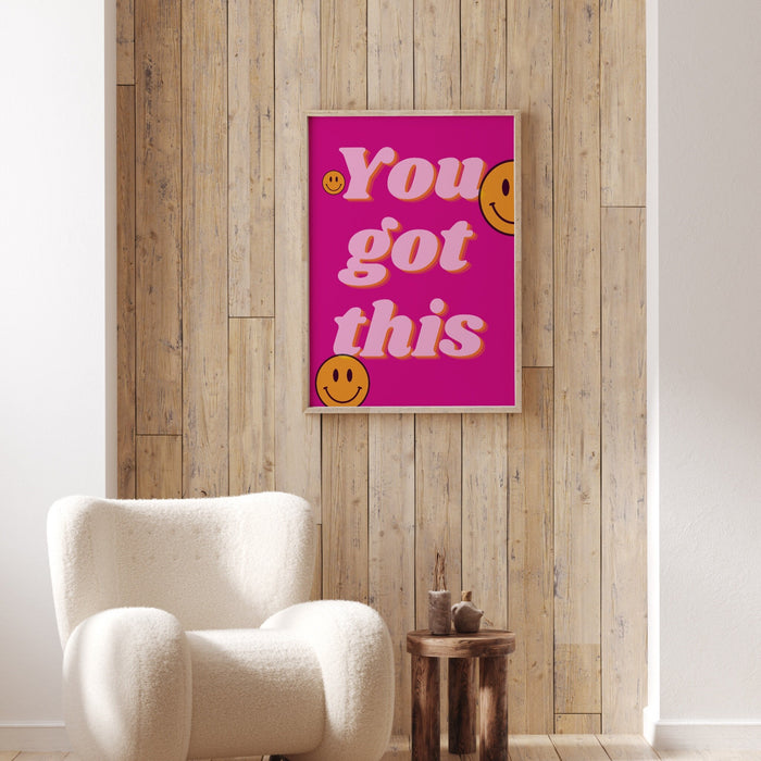 It is what it is, wall print, bubble writing, dork room wall art, pink orange decor, Orange pink wallart, Trendy art, funky art, roommate