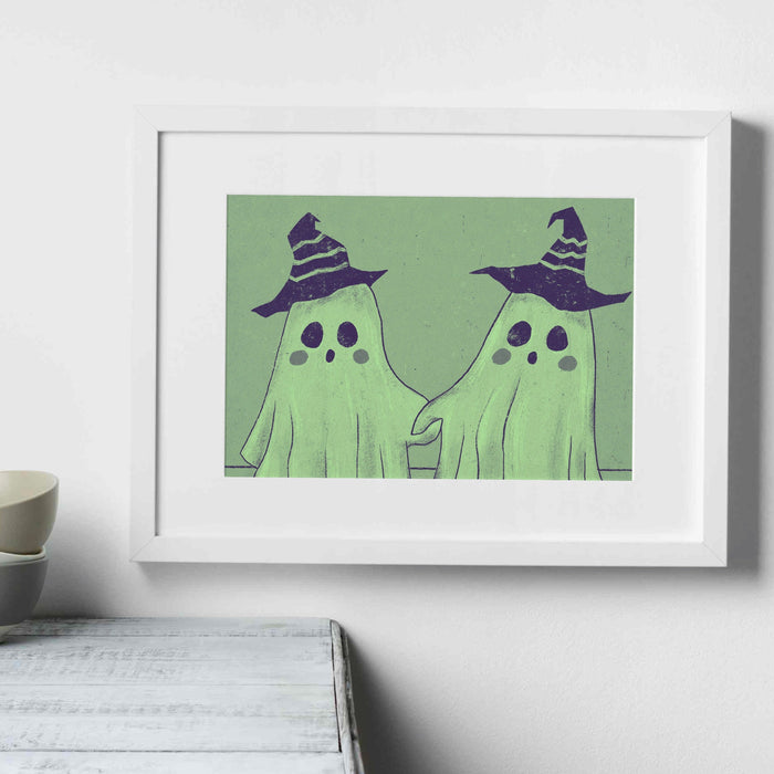 Y2K, Halloween Printable , Fine Art Print | Green Poster | Spooky Ghost | Green Ghost | Halloween |  Dorm room decor, Pale Pink Poster,