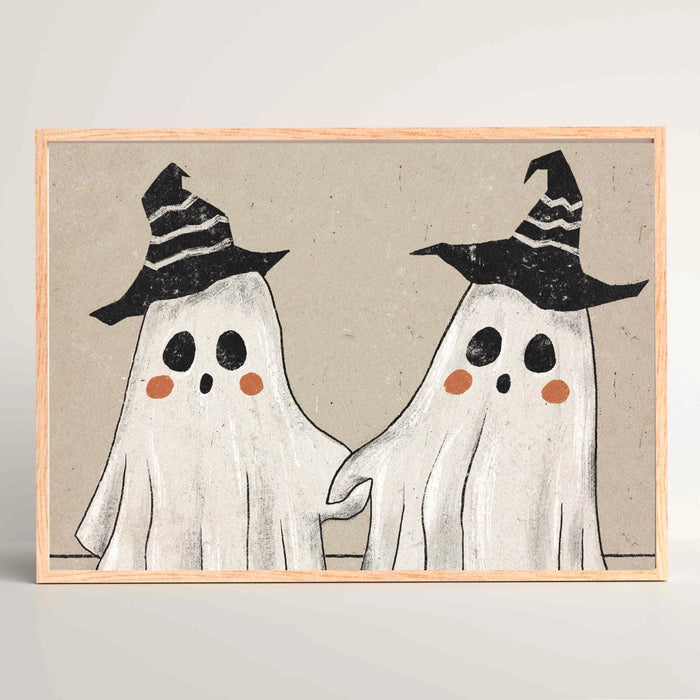 Cute Ghosts Halloween Printable perfect for children or Dorm room decor, Instant download, printable digital art