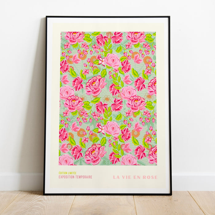 Gallery Wall Art Set Of 3 Prints, Kitchen Wall Art, Kitchen Decor, Pink Green Flower Market Print, 70s Style Poster, 60s 70, Pink Printable