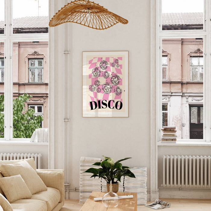 Pink preppy wall art Digital print, Preppy art, Preppy poster print, Preppy room, Fashion Girl Print | Disco Ball Print, preppy room decor