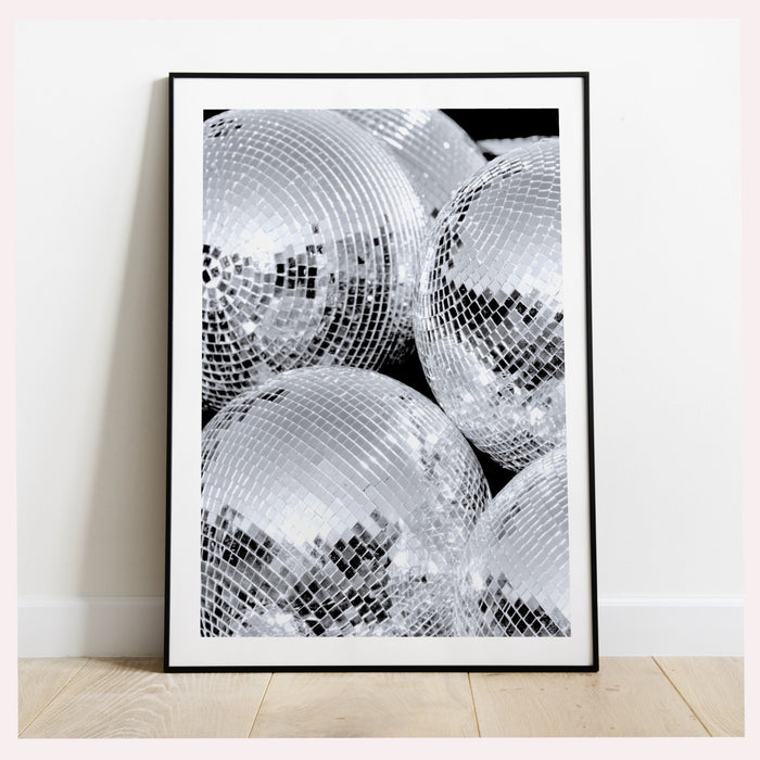 Fashion Girl Print | Disco Print | Girls Drinking Print | Fashion Wall Art | Stylish Wall Art | Black And White Art | Funky Prints