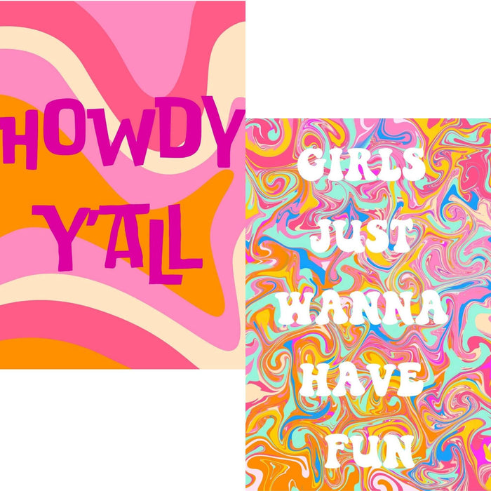 Funky Pink Preppy Aesthetic Wall Collage Kit, Preppy Room Decor Aesthetic, Pink Aesthetic Wall Decor, Digital Downloads,  Postcards 4x6"