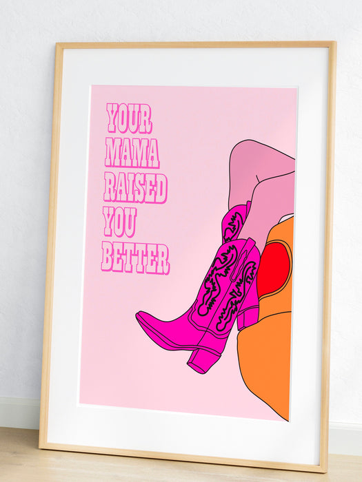 Cowgirl Wall Art | Cute Western Decor | Cowgirl Boot Print | Preppy Wall Art Digital Download | Cowgirl Boots, Cowgirl quote, preppy art