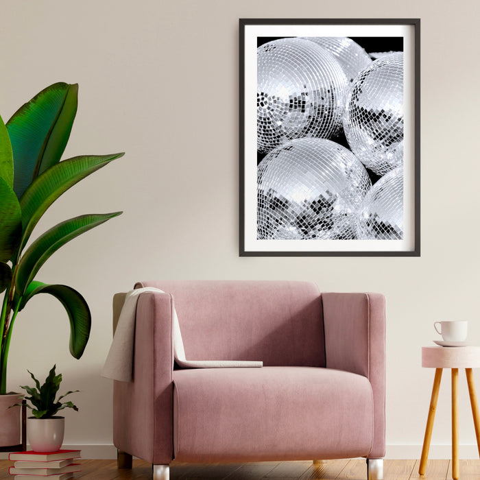 Fashion Girl Print | Disco Print | Girls Drinking Print | Fashion Wall Art | Stylish Wall Art | Black And White Art | Funky Prints