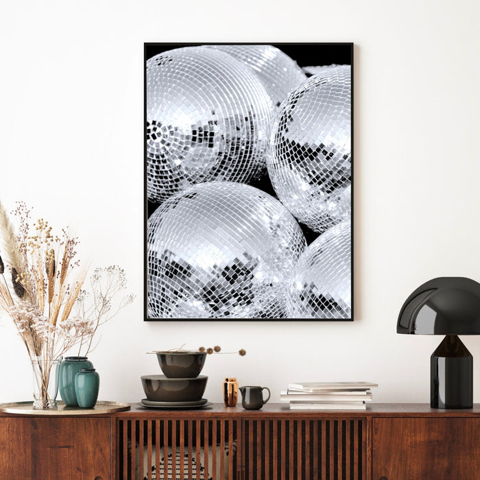 Fashion Girl Print | Disco Print | Girls Drinking Print | Fashion Wall Art | Stylish Wall Art | Black And White Art | Funky Prints