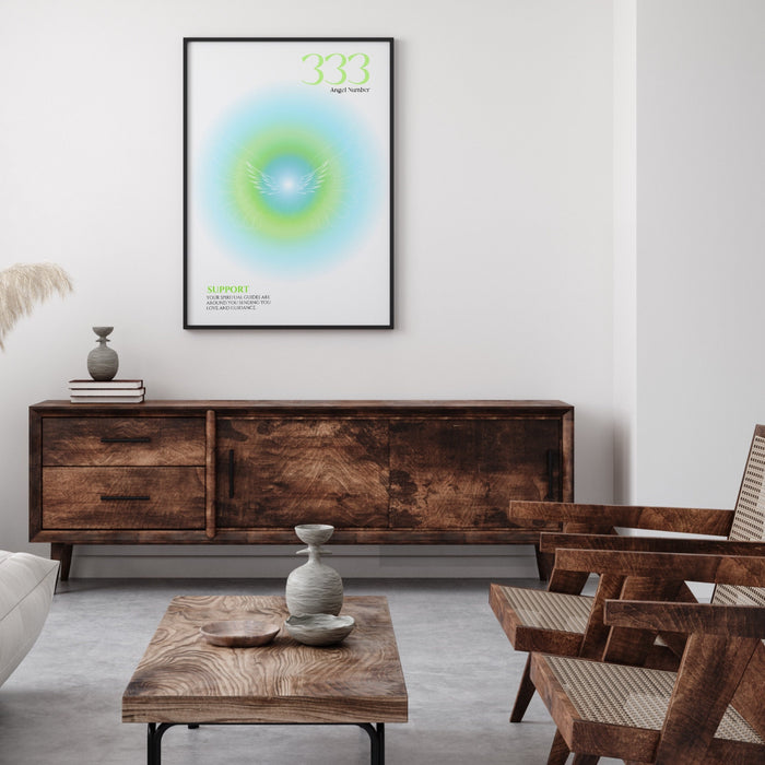 333 Angel Number Trendy Wall Art, Spiritual Wall Art, Angel Number Print, Room Decor Aesthetic Minimalist, Wall Art Download, Aura Poster