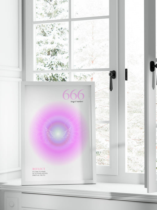 PINK Angel Number  | Aura Poster | Spiritual Wall Art | Gradient Print | Angel Numbers | Affirmation Wall Art | Aura Print | Printable decor