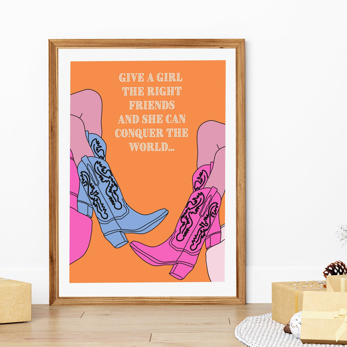 Trendy Retro Wall Art,Pink Cowgirl boots poster,Pink Cowgirl Poster,Funny Art, Digital, Cowgirl Wall Art ,Preppy Wall Art, trendy preppy art