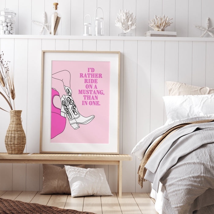 Trendy Retro Wall Art,Pink Cowgirl boots poster,Pink Cowgirl Poster,Funny Art, Digital, Cowgirl Wall Art ,Preppy Wall Art, trendy preppy art