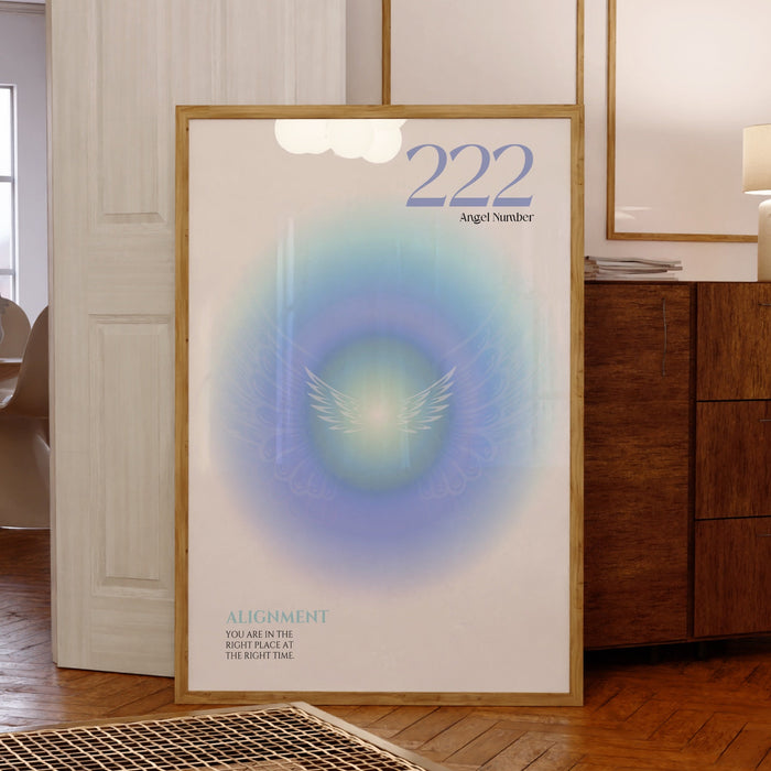 ANGEL NUMBER 222, Trendy Wall Art, Spiritual Wall Art, Angel Number Print, Room Decor Aesthetic Minimalist, Wall Art Download