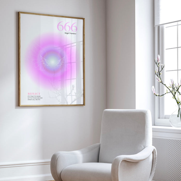 PINK Angel Number  | Aura Poster | Spiritual Wall Art | Gradient Print | Angel Numbers | Affirmation Wall Art | Aura Print | Printable decor