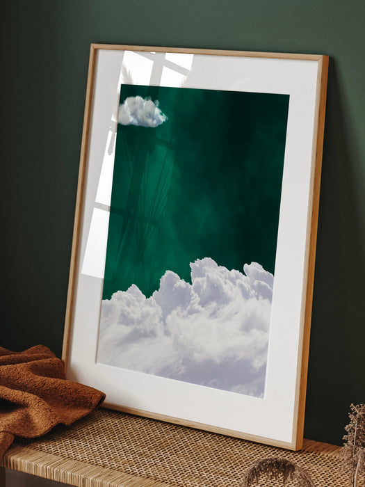 Emerald Green Decor,Surrealism Cloud Printable,Emerald Green Wall Art,Nature Art Print,Minimalist Wall Art,Maximalist,Green Decor,Printable