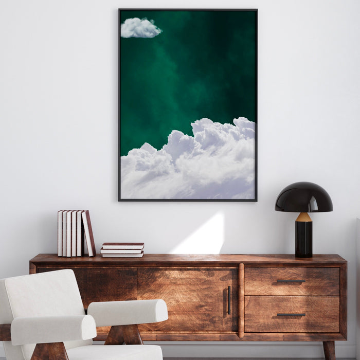 Emerald Green Decor,Surrealism Cloud Printable,Emerald Green Wall Art,Nature Art Print,Minimalist Wall Art,Maximalist,Green Decor,Printable