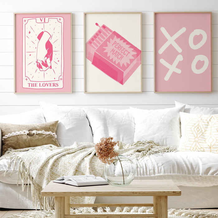 Valentines Trendy Retro Wall Art Bundle of 9, Aesthetic Print,Lucky You Poster, Pink Cream Ace Card Poster,Trendy Art,Funny Art, Digital Art