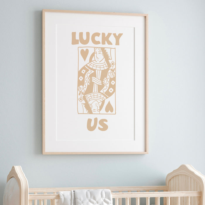 Neutral boho Print, Trendy Retro Wall Art, Set of 3, Retro Aesthetic Print,Lucky You Poster, Beige Print, Funny Art, Minimalist, Digital Art