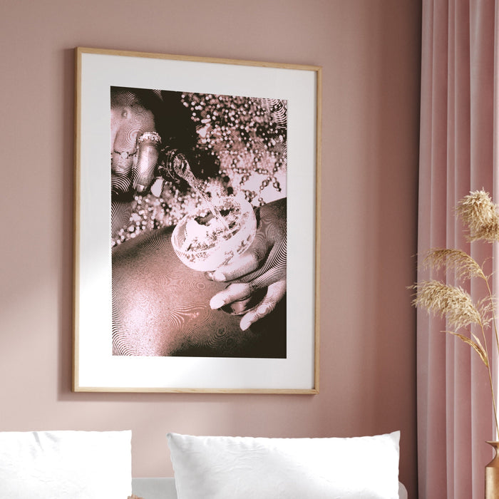 Fashion Girl Print | Disco Print | Girls Drinking Print | Fashion Wall Art | Stylish Wall Art | Black And White Art | Funky Prints | Trendy