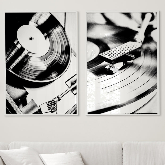 39"x55" Set of 3 Large Print Fashion Girl Print Disco Wall Art Girls Drinking Print Retro Art Trendy Black And White Art Funky Music Print