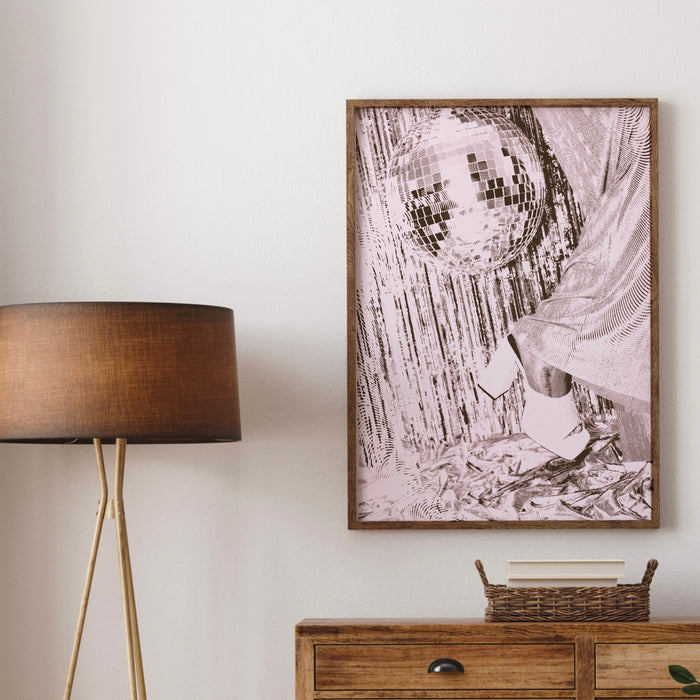 Fashion Girl Print | Disco Print | Girls Drinking Print | Fashion Wall Art | Stylish Wall Art | Black And White Art | Funky Prints