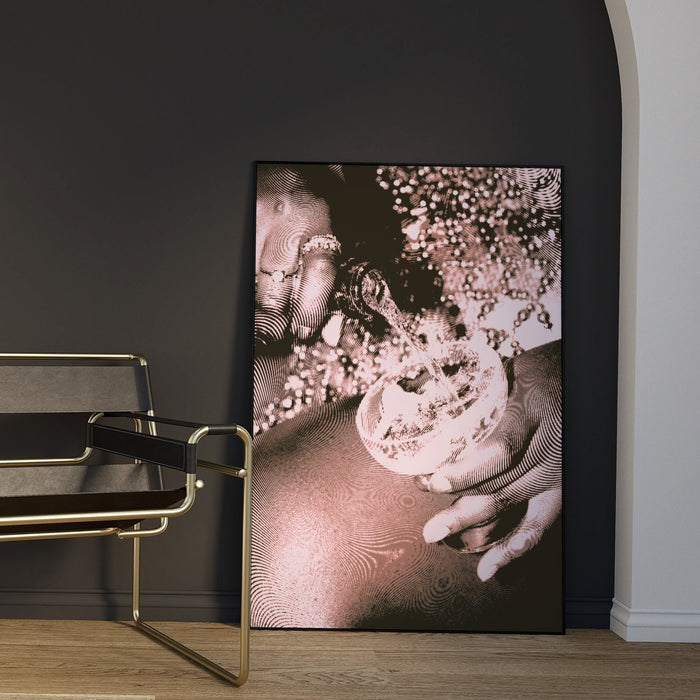 Fashion Girl Print | Disco Print | Girls Drinking Print | Fashion Wall Art | Stylish Wall Art | Black And White Art | Funky Prints | Trendy