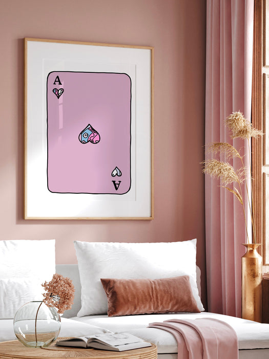 Trendy Retro Wall Art Set of 2,Retro Trendy Aesthetic Print,Lucky You Poster,Pink Print,Trendy Wall Art,Funny Art, Minimalist, Digital Art