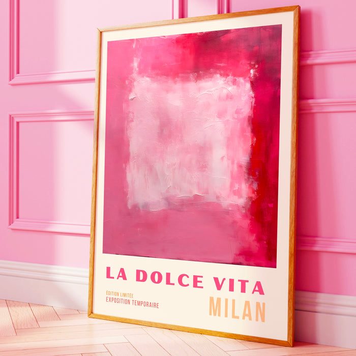 Vibrant Pink and Orange Abstract Digital Art Contemporary Wall Decor Digital Download, 70s Style Poster, Travel Poster, Printable set of 3,