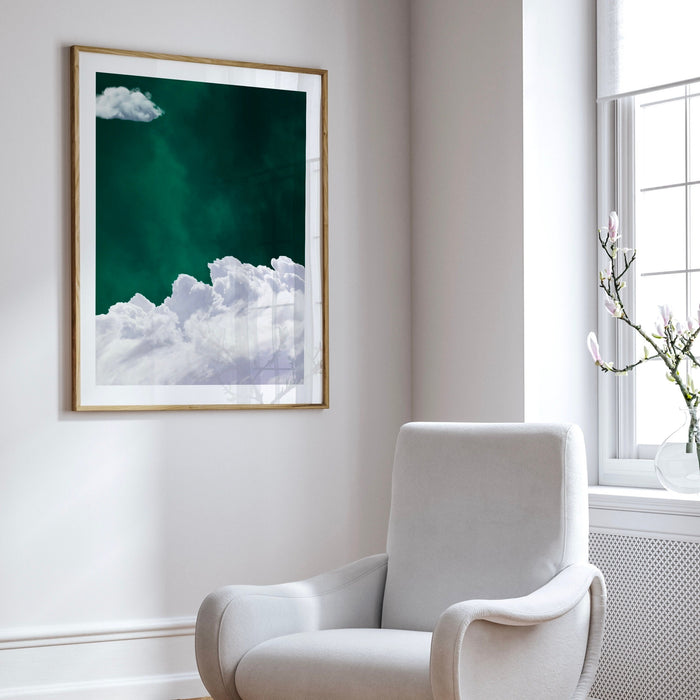 Emerald Green Decor,Surrealism Cloud Printable,Emerald Green Wall Art,Nature Art Print,Minimalist Wall Art,Maximalist,Green Decor,Printable